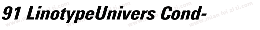 91 LinotypeUnivers Cond字体转换